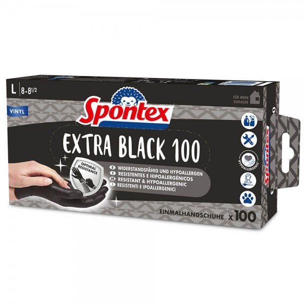 Einweg-Handschuhe Spontex Extra Black 1293301