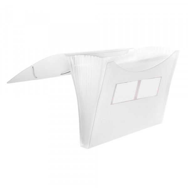 Fächermappen Foldersys A4, Kunststoff transparent