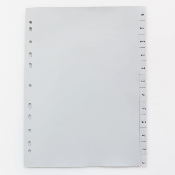 Kunststoffregister a-series AS0964, A4, Jan-Dez