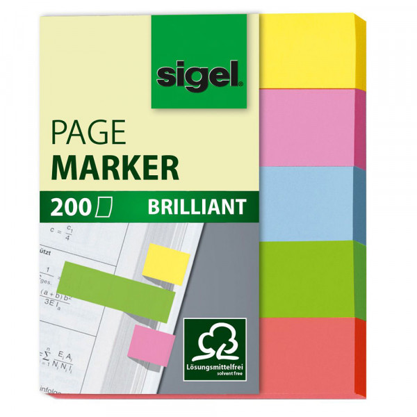 Haftmarker Sigel Brilliant Mini HN62,5 Papier bunt