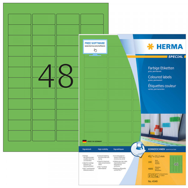 Etiketten Herma 4549 mit Verpackung