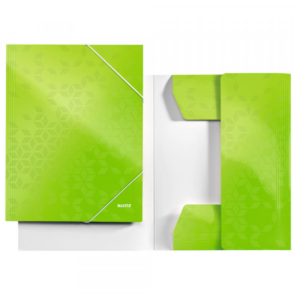 Eckspannmappe Leitz WOW 3982 A4 mit Klappen grün
