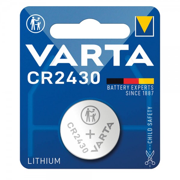 Knopfzellen Varta Lithium Coin CR2430 Typ 6430 Blister
