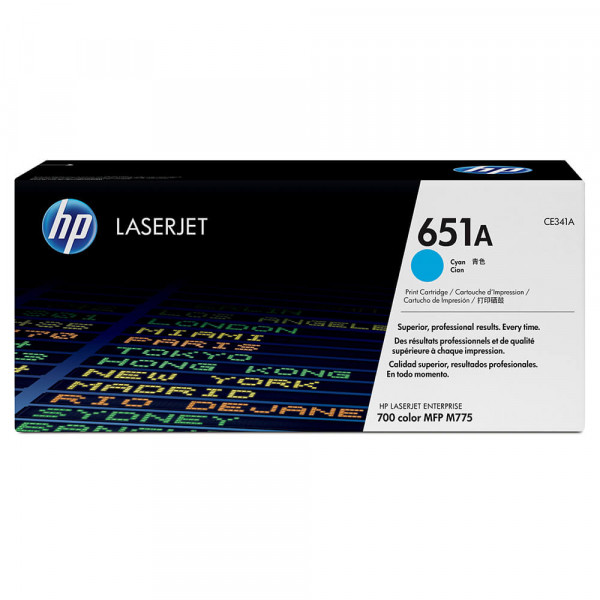 HP Lasertoner CE341A Nr. 651A