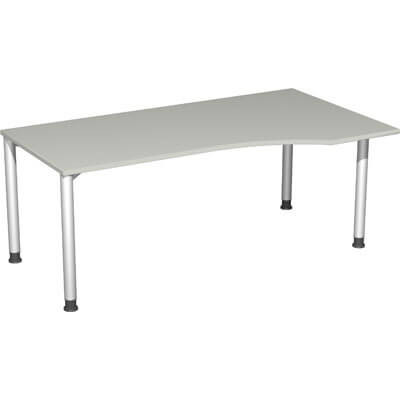 Schreibtisch Geramöbel 4-Fuß Flex S-555305 hellgrau