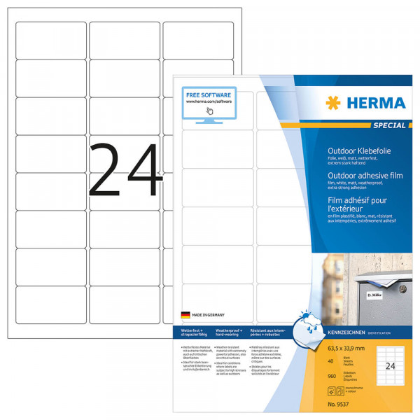 Etiketten Herma 9537 mit Verpackung