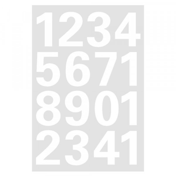 Zahlenetiketten Herma 4170 0-9, transparent/weiß