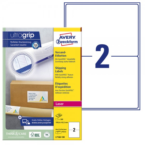 Etiketten Zweckform L7168-100 ultragrip Verpackung