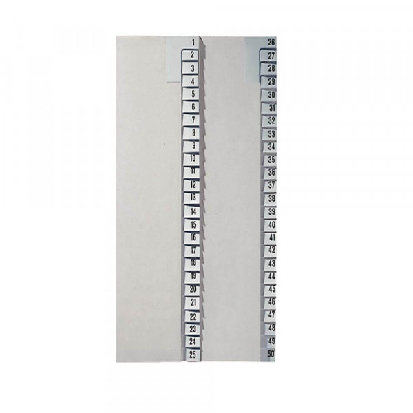 Registerserie Leitz 1381, A4 halbe Höhe Überbreit, 1-25