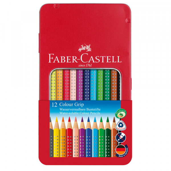 Buntstifte Faber-Castell Colour Grip 2001 112413, Blechetui