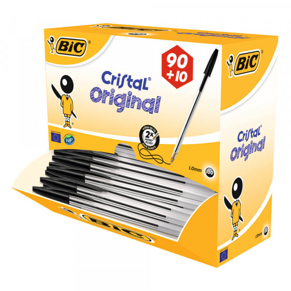 Kugelschreiber BIC Cristal Original Value Pack 90+10 schwarz