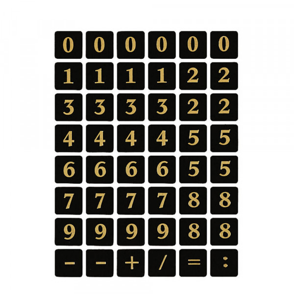 Zahlenetiketten Herma 4131 0-9, schwarz/gold