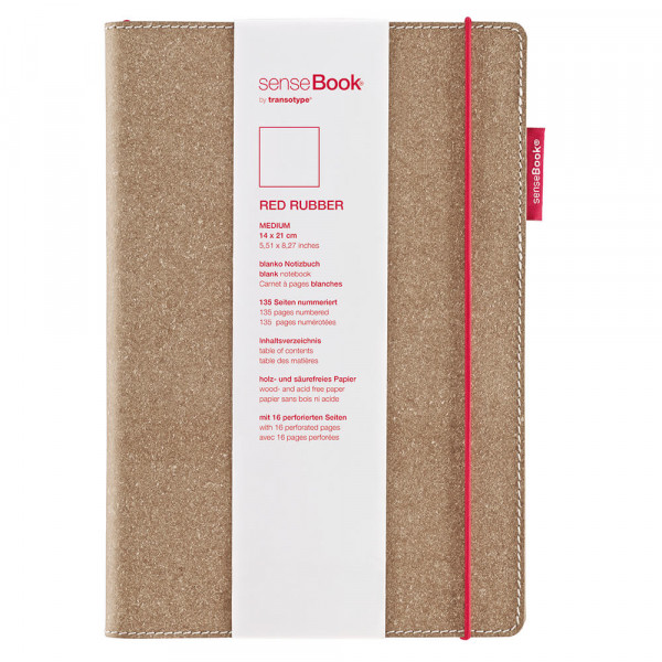 Notizbuch senseBook RED RUBBER, A5 blanco