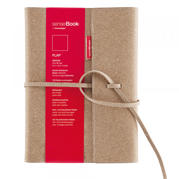 Notizbuch senseBook FLAP, A5 blanco
