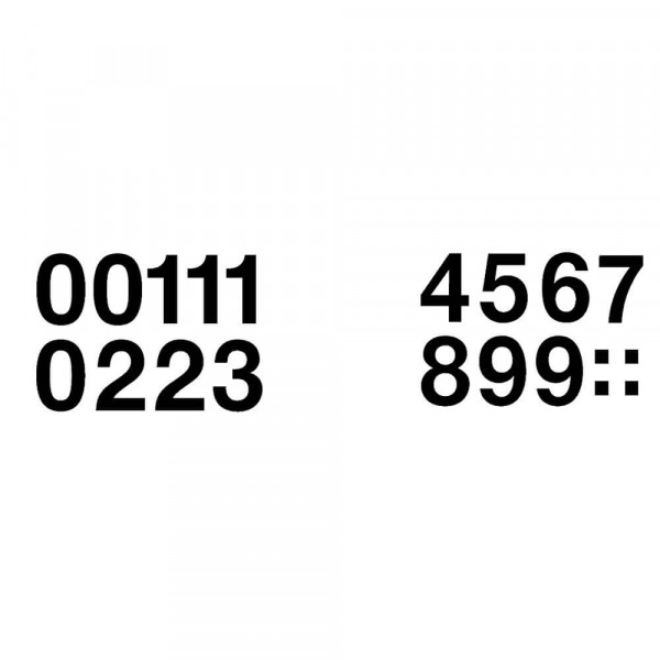 Zahlenetiketten Herma 4189 0-9, transparent/schwarz