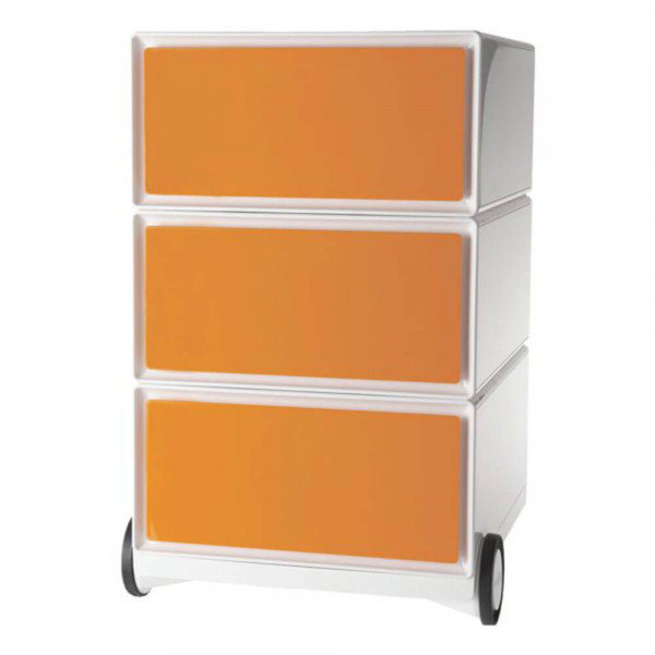 Rollcontainer easyBox by Paperflow 3 Schübe orange