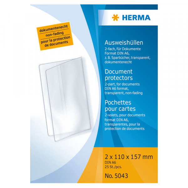 Ausweishüllen Herma 5043, für 2xA6