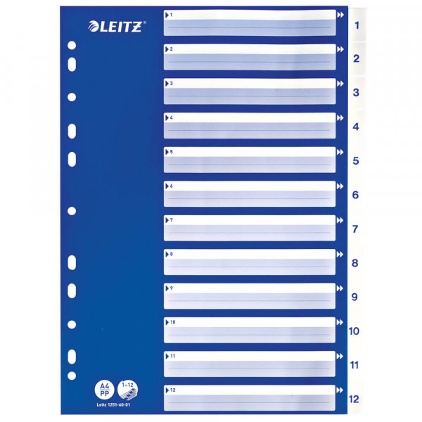 Kunststoffregister Leitz A4 1-12 1251