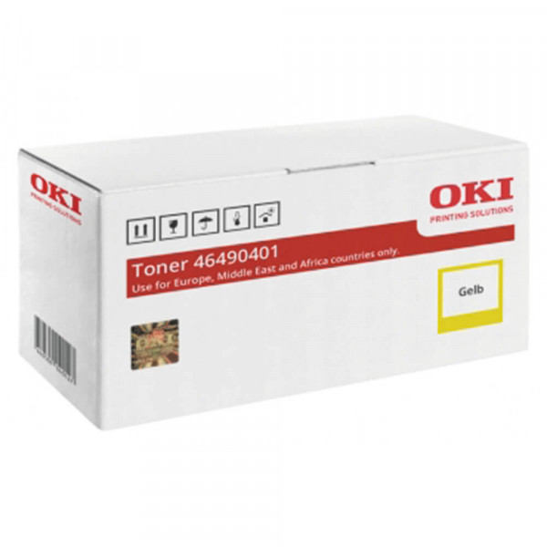 OKI Lasertoner 46490401 Gelb