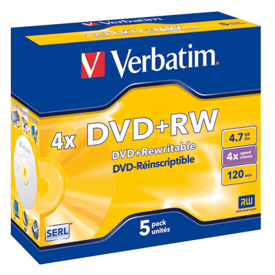 DVD+RW Verbatim Matt Silver 43229