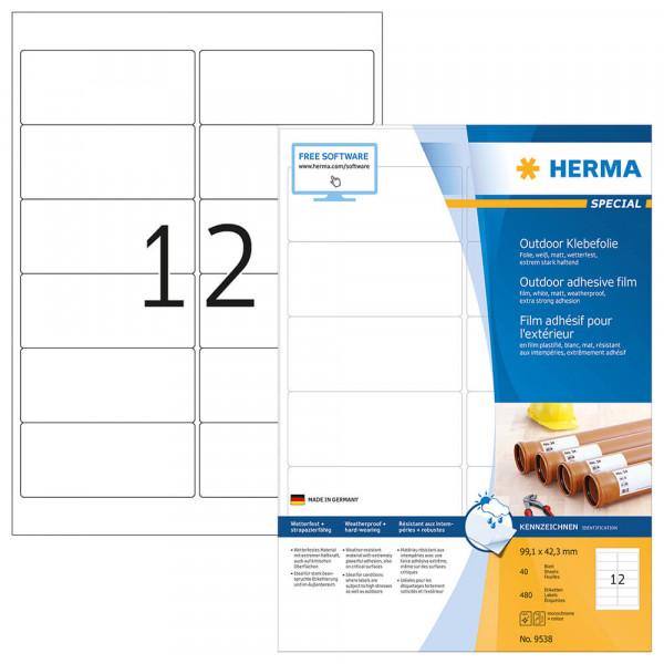Etiketten Herma 9538 mit Verpackung