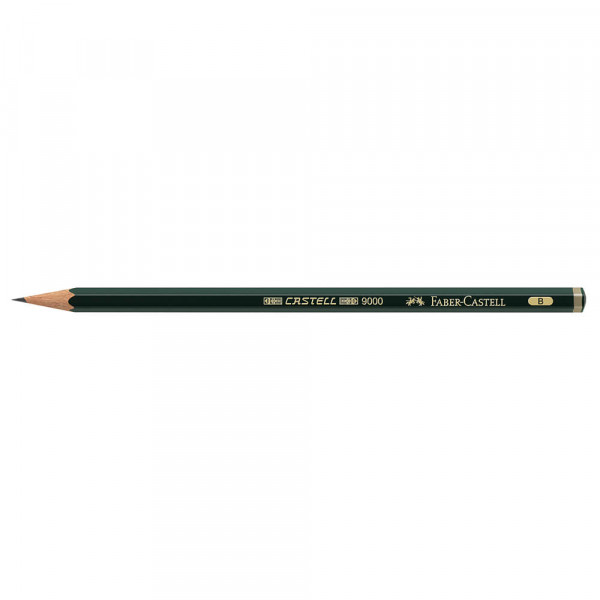 Bleistifte Faber-Castell 9000 1190, lackiert, 12 Stück B