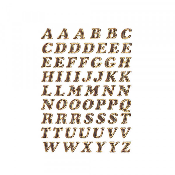 Buchstabenetiketten Herma 4192, transparent/gold