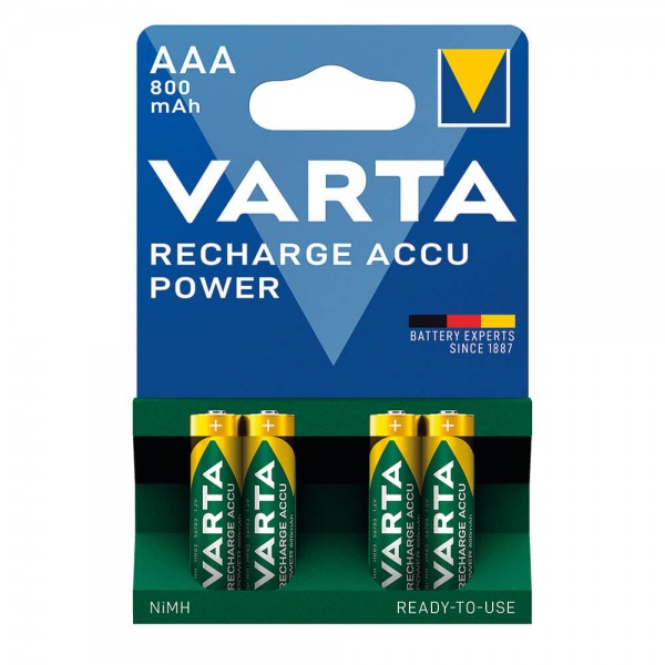 Akkus Varta Recharge Accu Power Ready2Use Micro (AAA) Packung