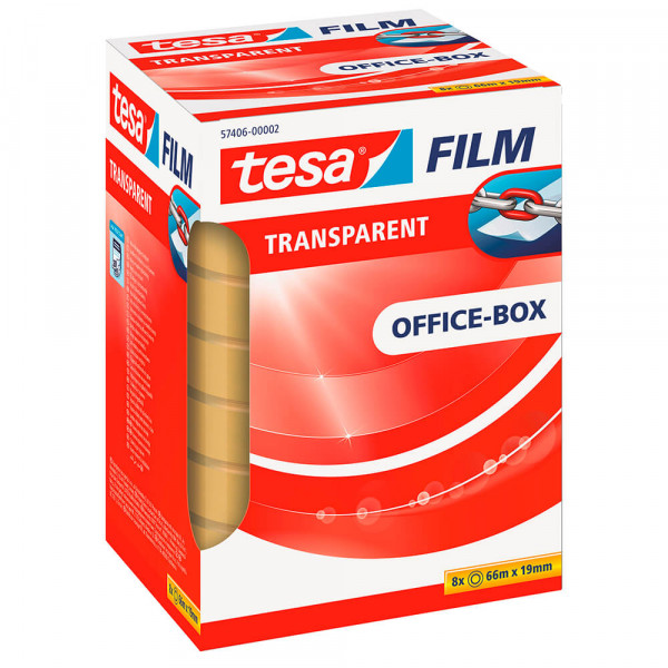 Klebefilm Tesa transparent 57406-00002-00, 19mmx66m Verpackung