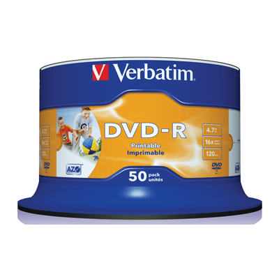 DVD-R Verbatim Wide Inkjet printable 43533 50 Stück