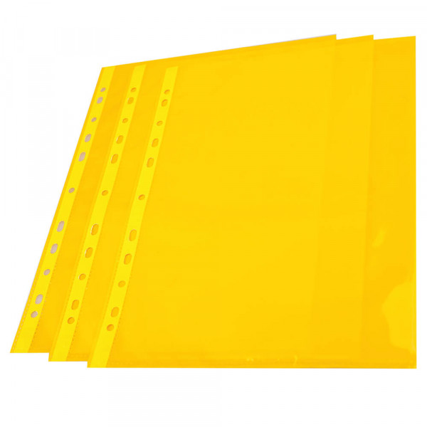 Prospekthüllen a-series, A4, farbig, 55my, 100 Stück gelb