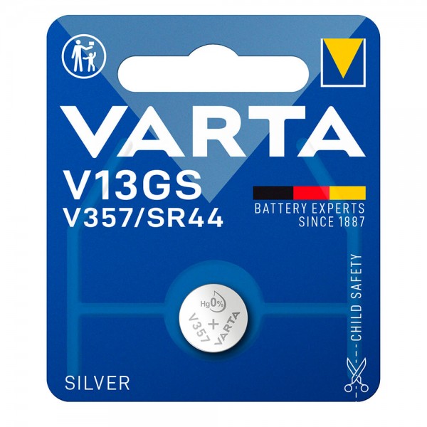 Knopfzellen Varta Silver Coin V13GS/V357/SR44 Typ 4176 Blister