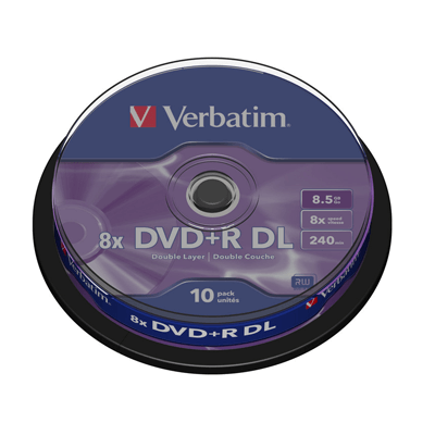 DVD+R Double Layer Verbatim Matt Silver 43666