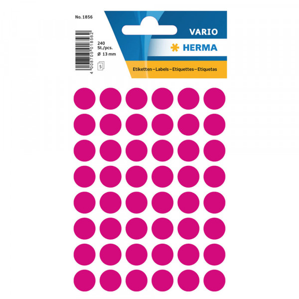 Markierungspunkte Herma 1856, Ø13mm, pink