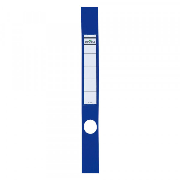 Rückenschilder Durable Ordofix 8091, mit Einstecktasche, schmal/lang blau
