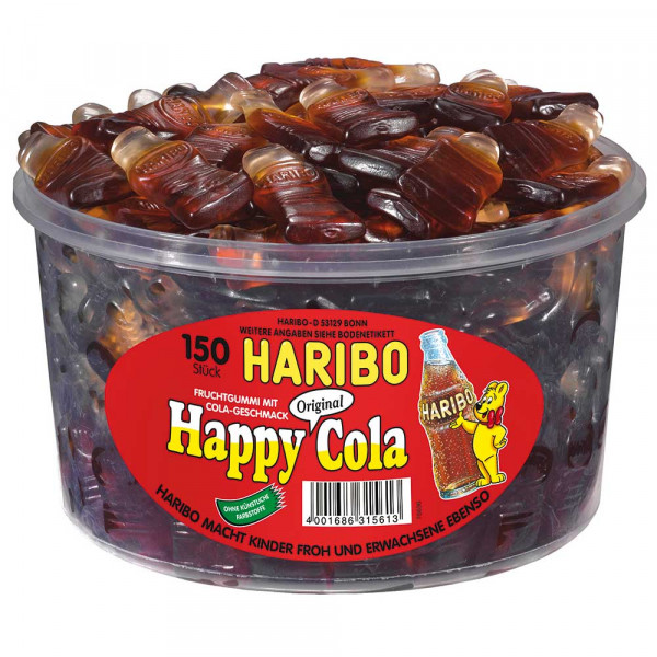 Süßwaren Haribo Happy Cola Dose à 1200g