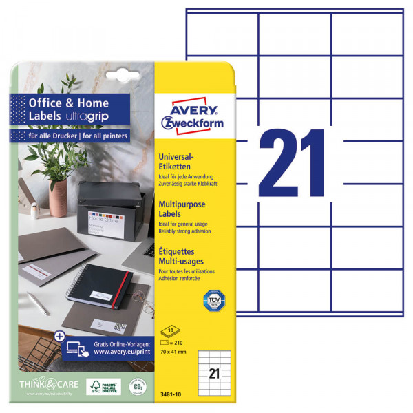 Adressetiketten Zweckform 3481-10 ultragrip