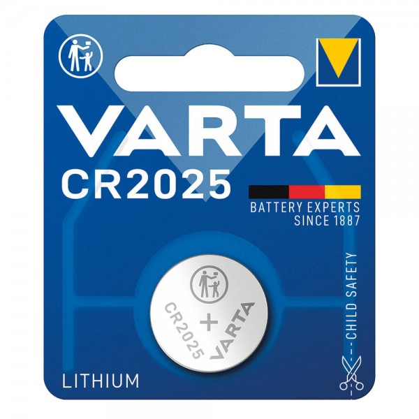 Knopfzellen Varta Lithium Coin CR2025 Typ 6025 Blister