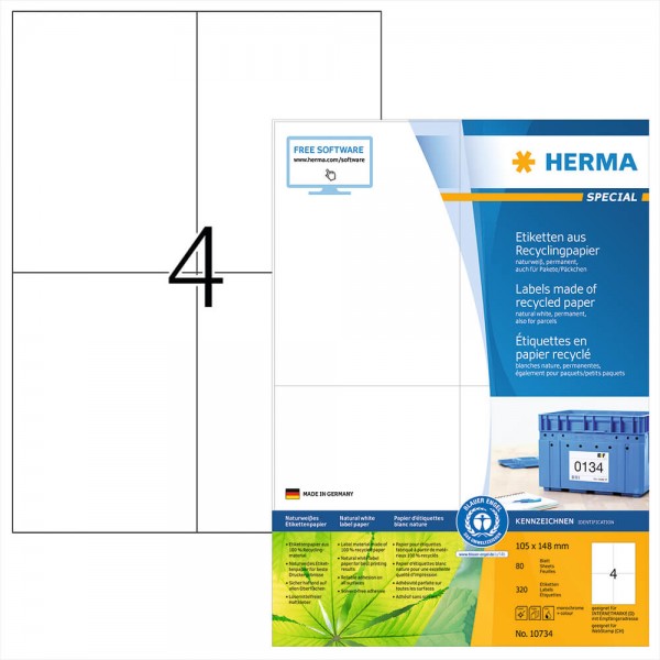 Universaletiketten Herma 10734 Recycling