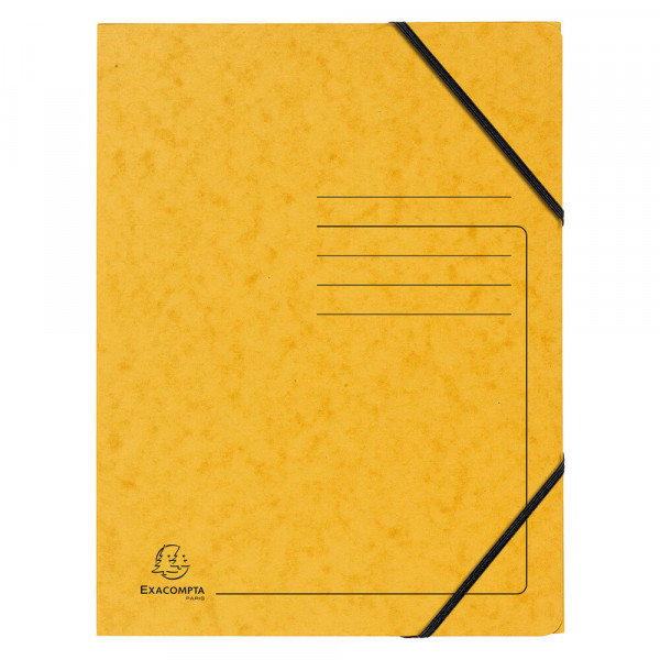 Eckspannmappe Exacompta DIN A4, Karton gelb