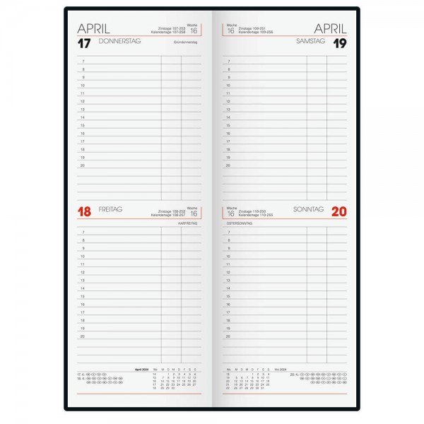  Buchkalender Brunnen Vormerkbuch Tageskalender