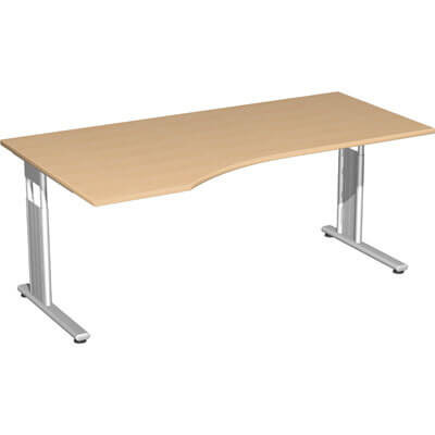 Schreibtisch Geramöbel C Fuß Flex S-617306 Buche