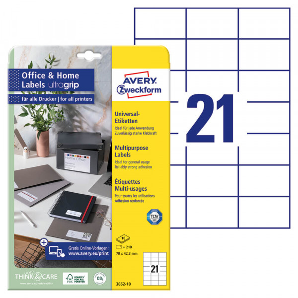 Adressetiketten Zweckform 3652-10 ultragrip
