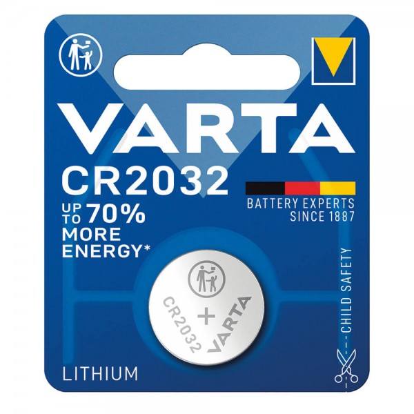 Knopfzellen Varta Lithium Coin CR2032 Typ 6032 Blister