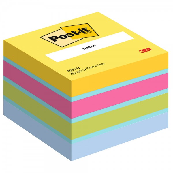 Haftnotizwürfel Post-it Notes Mini Würfel 2051-U, farbig