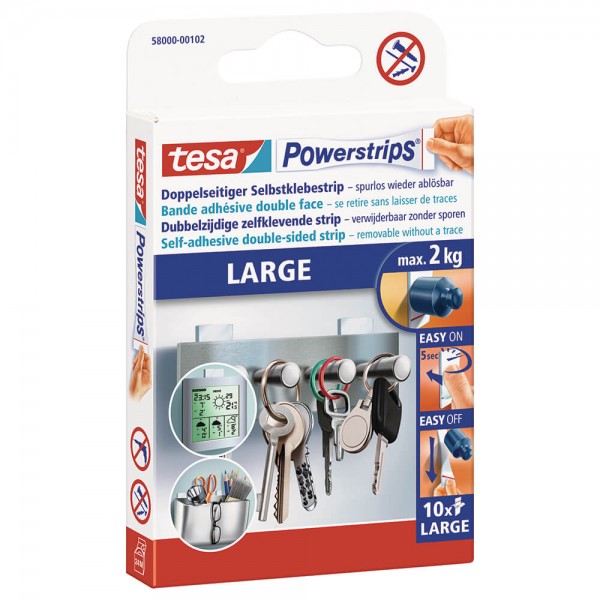 Powerstrips Tesa Large 58000-00102-10, extra-groß Packung seitlich