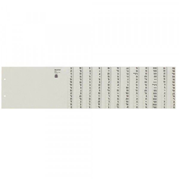 Registerserie Leitz 1312, A4 halbe Höhe Überbreit, 12-teilig