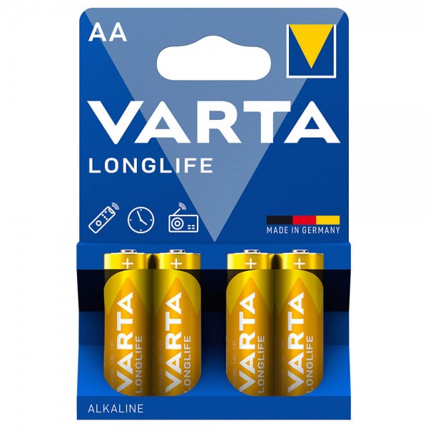 Batterie Varta Longlife Mignon (AA) Verpackung