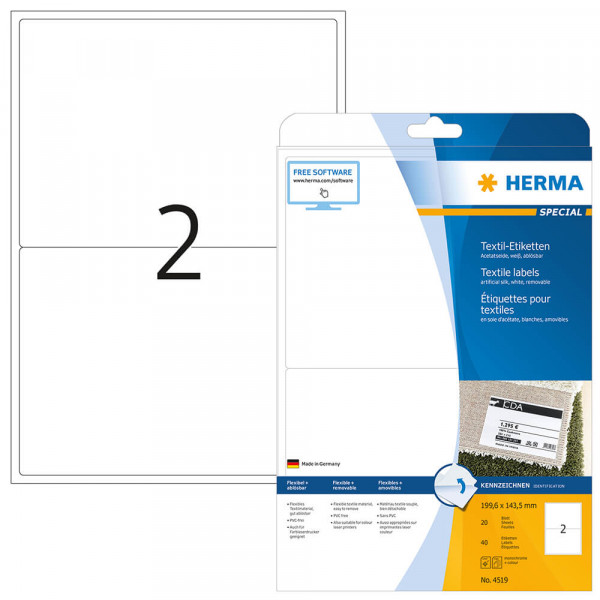 Namensetiketten Herma 4519 mit Verpackung