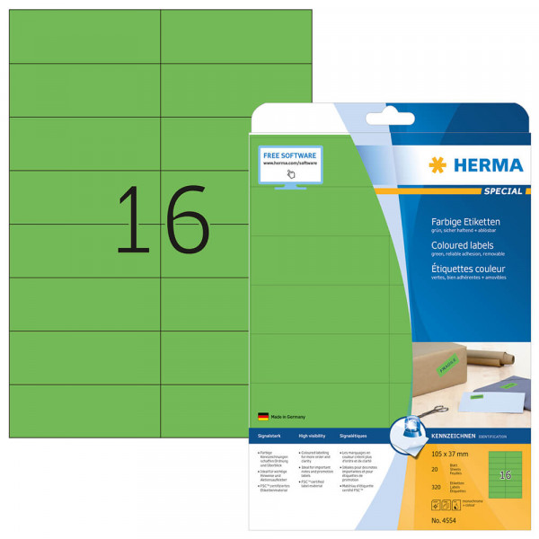Etiketten Herma 4554 mit Verpackung
